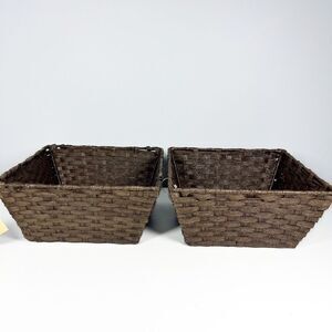 Harvest Home Collections Brown Baskets 10” By 10” NEW w/Tags